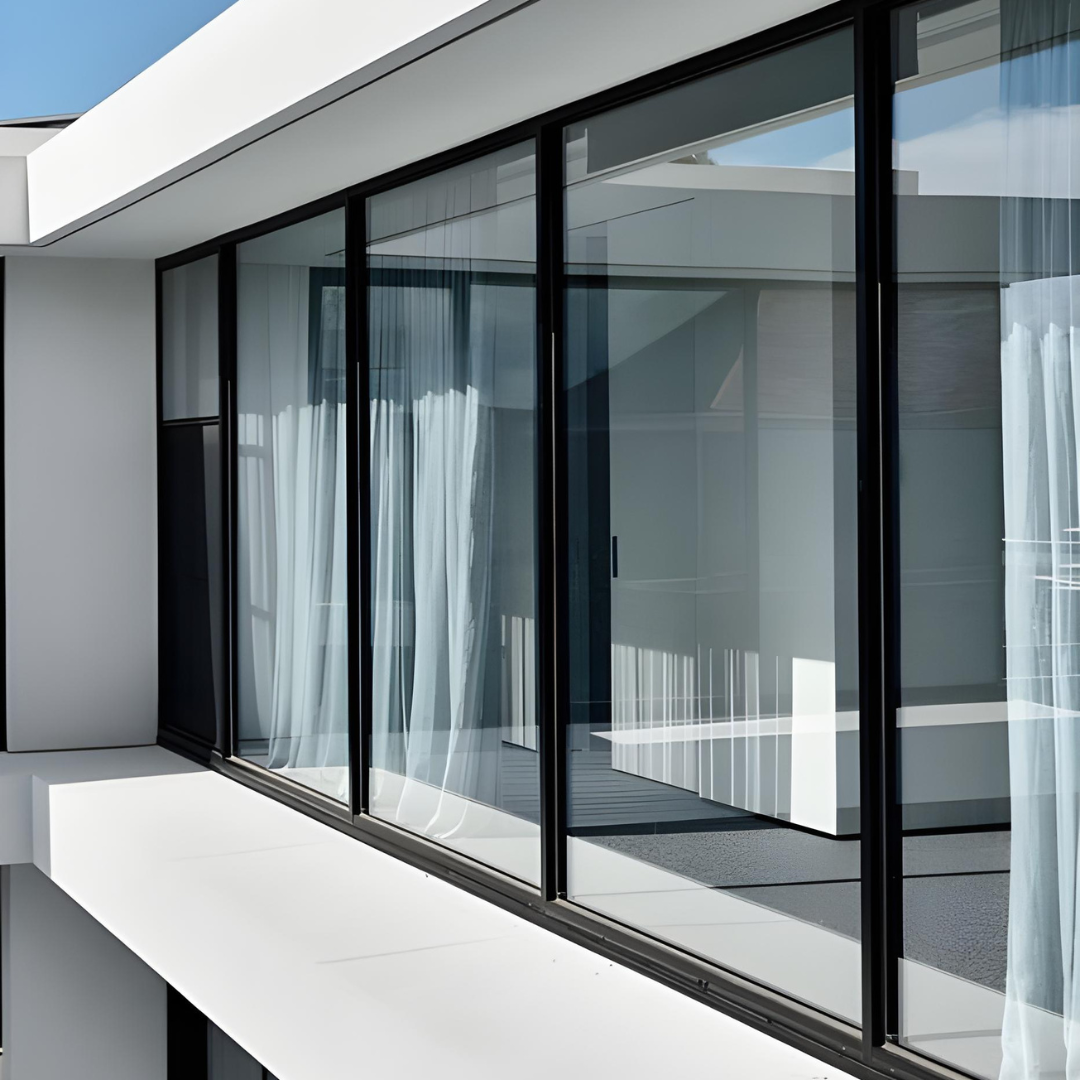 Installation professionnelle baie vitrée